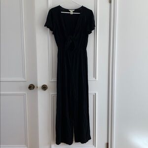 H&M Black Short Sleeve Jumpsuit